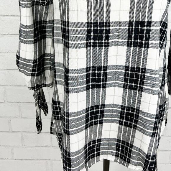 Alison‎ Andrews Off The Shoulder Plaid 3/4 Sleeve Top Size Small - Picture 11 of 13